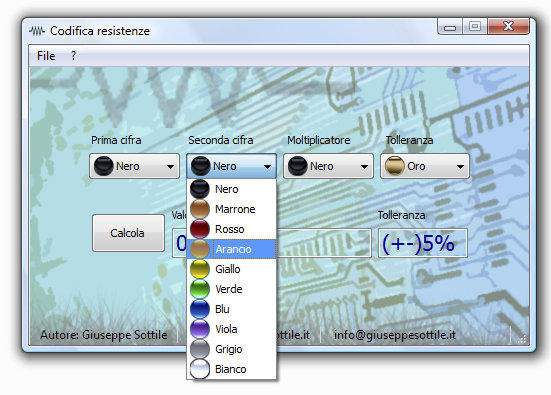 resistenze di Giuseppe Sottile - giux C\C++