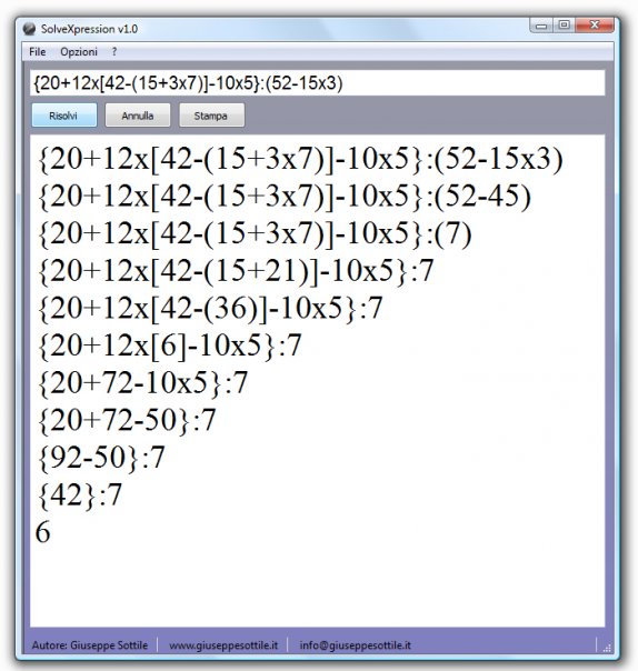 solveXpression di Giuseppe Sottile - giux C\C++